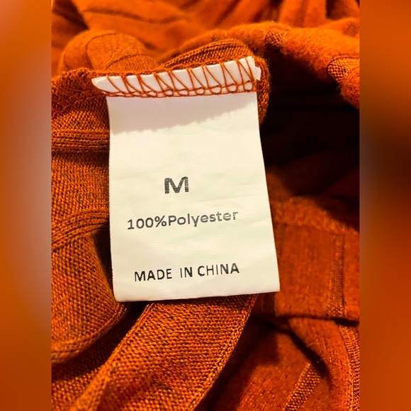 NWOT Rust Colored Ribbed Pants - Picture 4 of 4